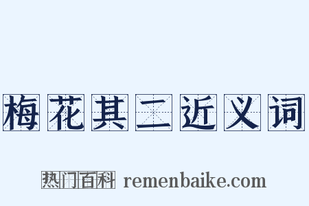 梅花其二近义词是什么意思的图片